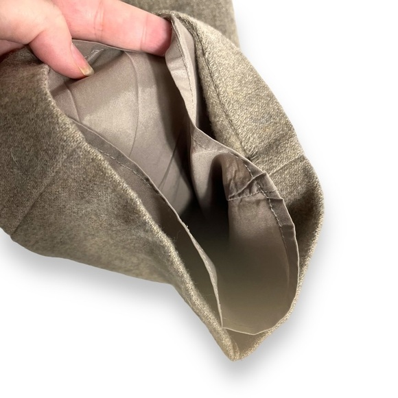 American Eagle Low Rise Wool Rise Straight Leg Trousers, Tan Tweed, Size 6 - Picture 6 of 10